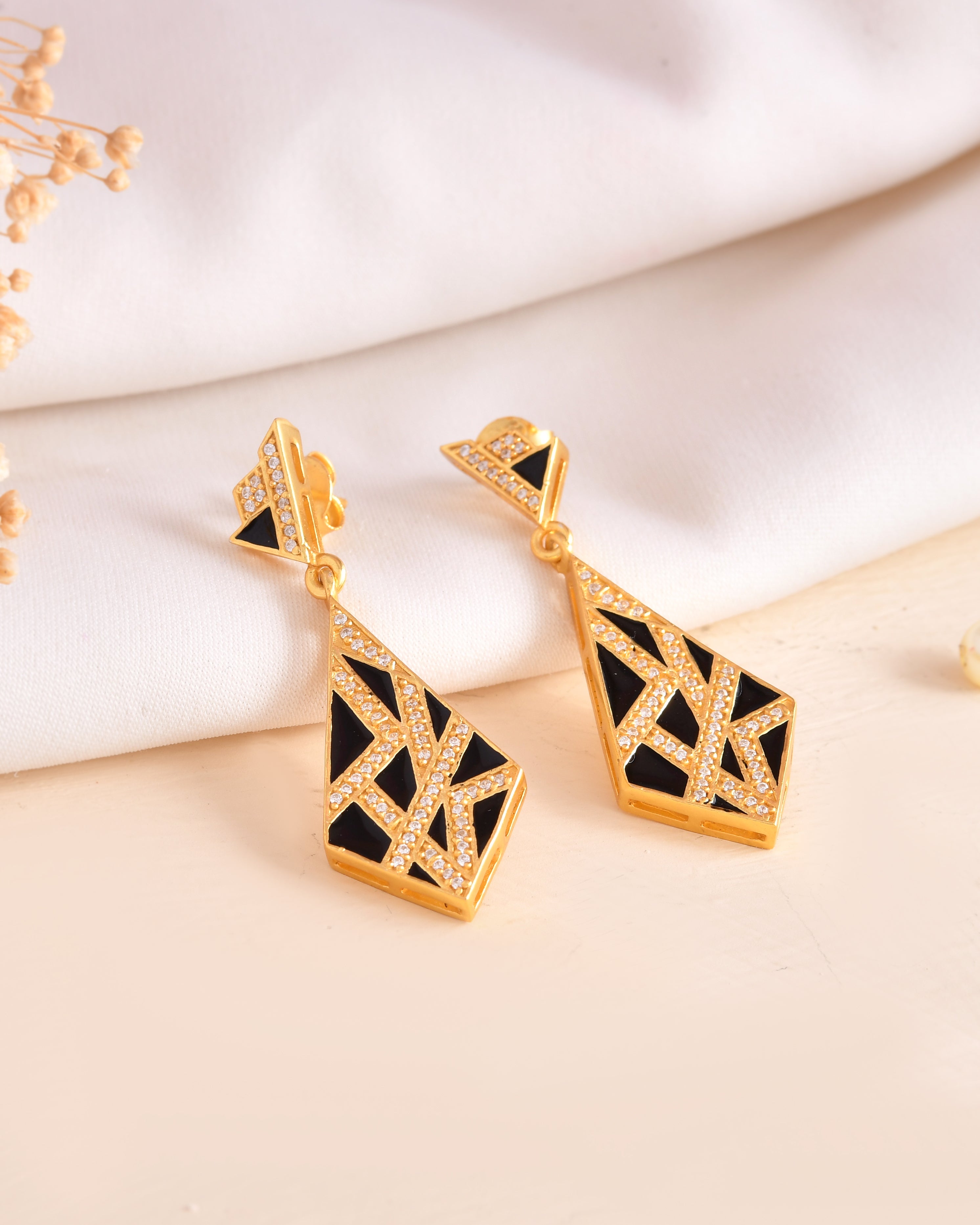 Twilight Prism 925 Silver Gold plated earrings